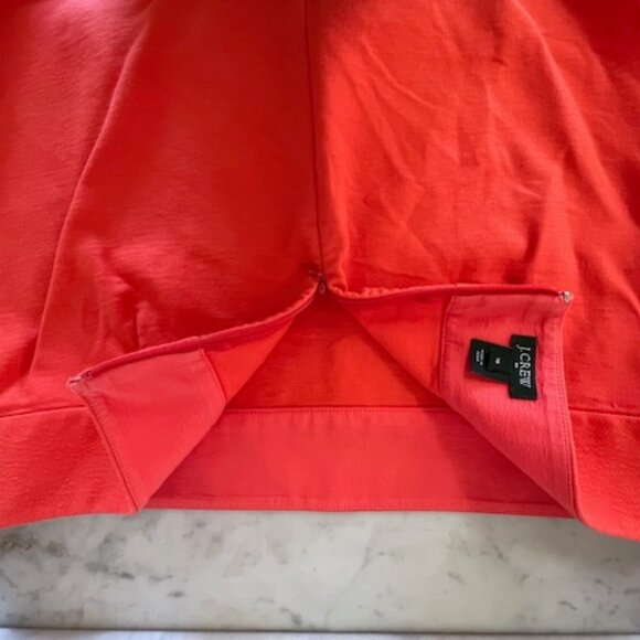 J. CREW Orange Double Serge Cotton Mini A Line Skirt 10 - Picture 8 of 13